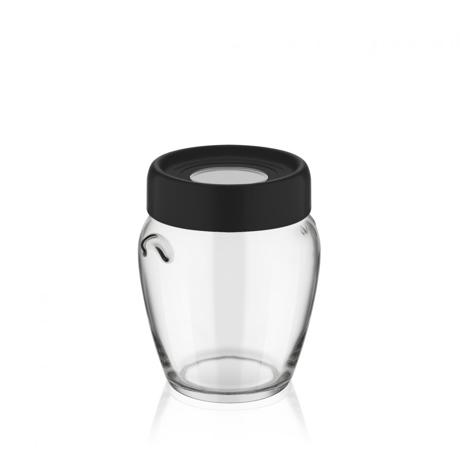 BORCAN DEPOZITARE STICLA  CU CAPAC, 580 ML NEGRU, ART OF DINING BY HEINNER