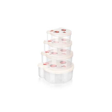 SET 4 CASEROLE  CU CAPAC , PLASTIC, PUCCA, ART OF DINNING BY HEINNER