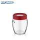 BORCAN DEPOZITARE STICLA  CU CAPAC, 580 ML, ART OF DINING BY HEINNER ( mix doua culori in bax rosu/negru)