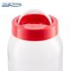Borcan pentru depozitare din sticla, cu capac din plastic rosu ART OF DINING BY HEINNER HR-AND-002