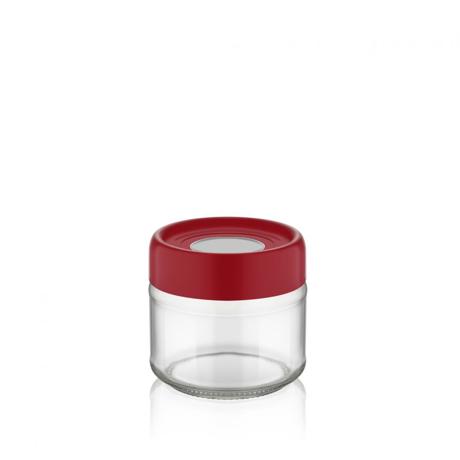 BORCAN DEPOZITARE STICLA  CU CAPAC, 300 ML  ROSU, ART OF DINING BY HEINNER