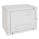 Rack de perete Triton sectiune simpla 12U 600mm adancime usa sticla panouri laterale fixe sectiuni ventilatie activa, sectiuni acces cabluri sus/jos/spate securizare cu cheie, 1 pereche montanti reglabili IP30 gri