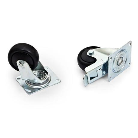 Set 4 roti Triton 2 roti cu frana, incarcare maxima 800kg