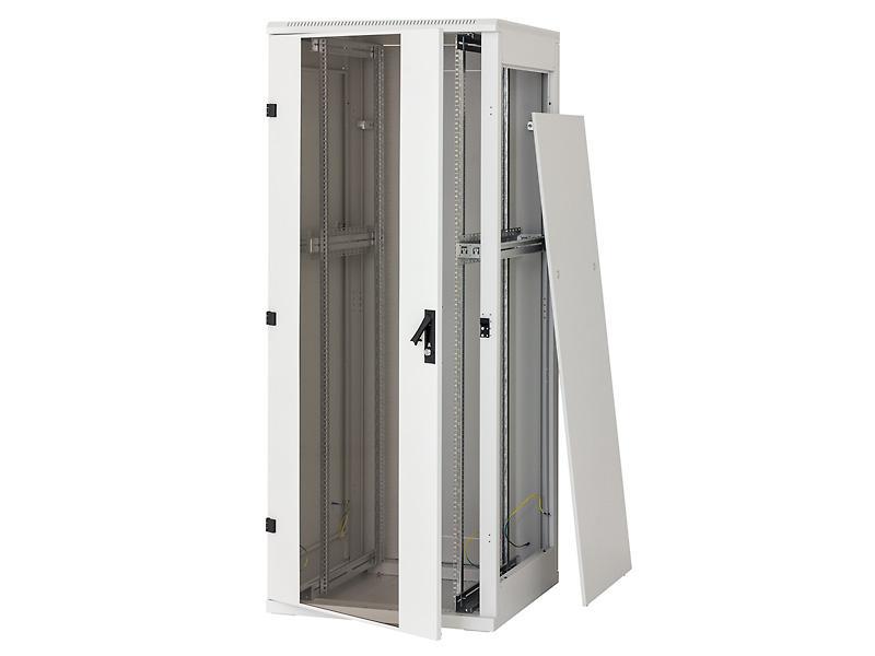Rack de podea 19 Triton 22U 600x800mm usa fata sticla panouri laterale/spate detasabile sectiuni pentru ventilatie activa, sectiuni acces cabluri sus/jos/spate IP20 gri