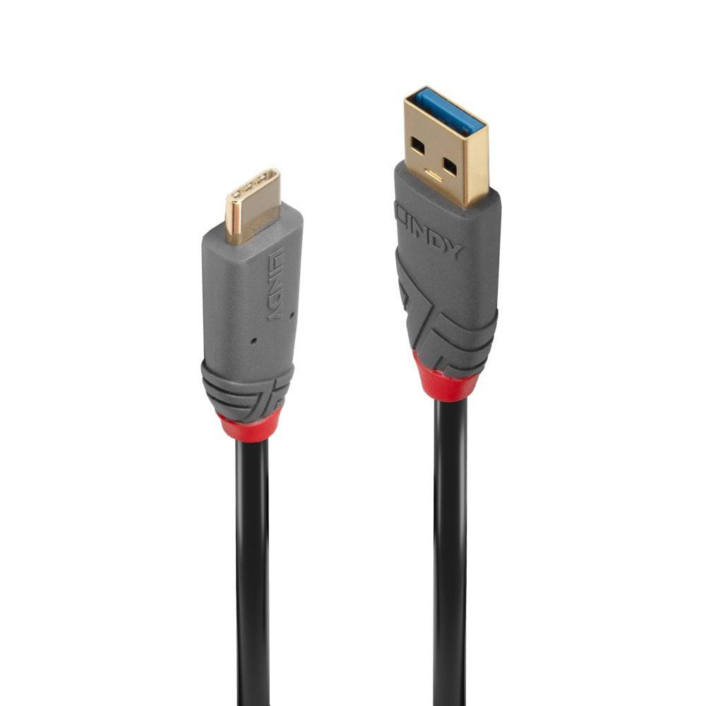 Cablu transfer Lindy LY-36912, USB 3.2 Type A to C Cable, 1.5m, Anthra Line