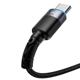 Cablu Tellur USB to Type-C cu LED, 3A, nailon, 1.2m, negru