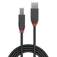 Cablu Lindy 0.2m USB 2.0 Tip A la Tip B, Anthra Line