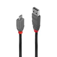 Cablu transfer Lindy LY-36731, USB 2.0 Type A to MicroUSB, 0.5m, Anthra Line