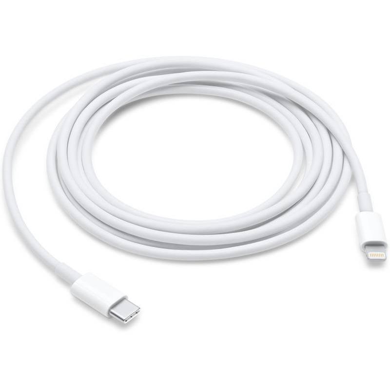 Cablu transfer Apple USB-C Male la Lightning Male, 2 m, alb