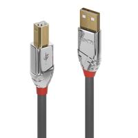 Cablu transfer Lindy LY-36644, USB 2.0 Type A to B, 5m, Cromo Line