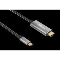 Cablu Trust Calyx, USB-C to HDMI, 1.8m, negru