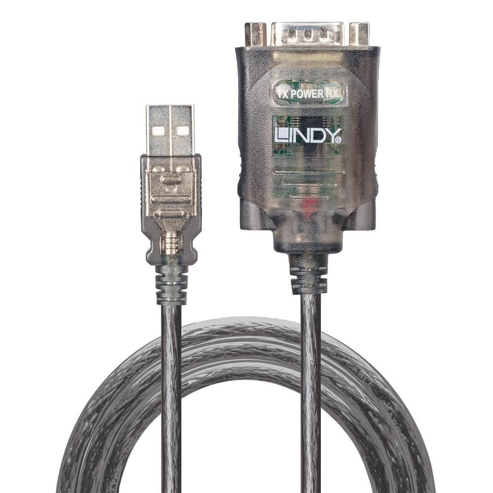 Adaptor Lindy LY-42686, USB to Serial Converter, negru