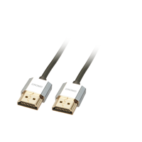 Cablu Lindy Slim 3m High Speed HDMI, Cromo