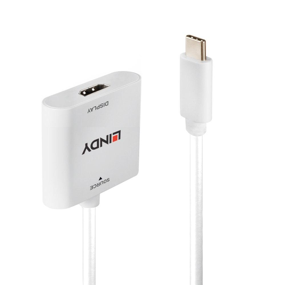 Adaptor Lindy LY-43339, USB Type C to HDMI, alb