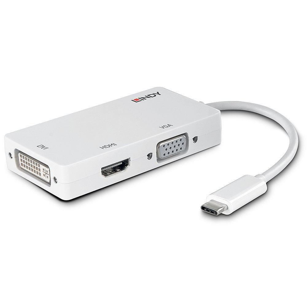 Adaptor Lindy LY-43273, USB 3.1 to Triple Display, alb