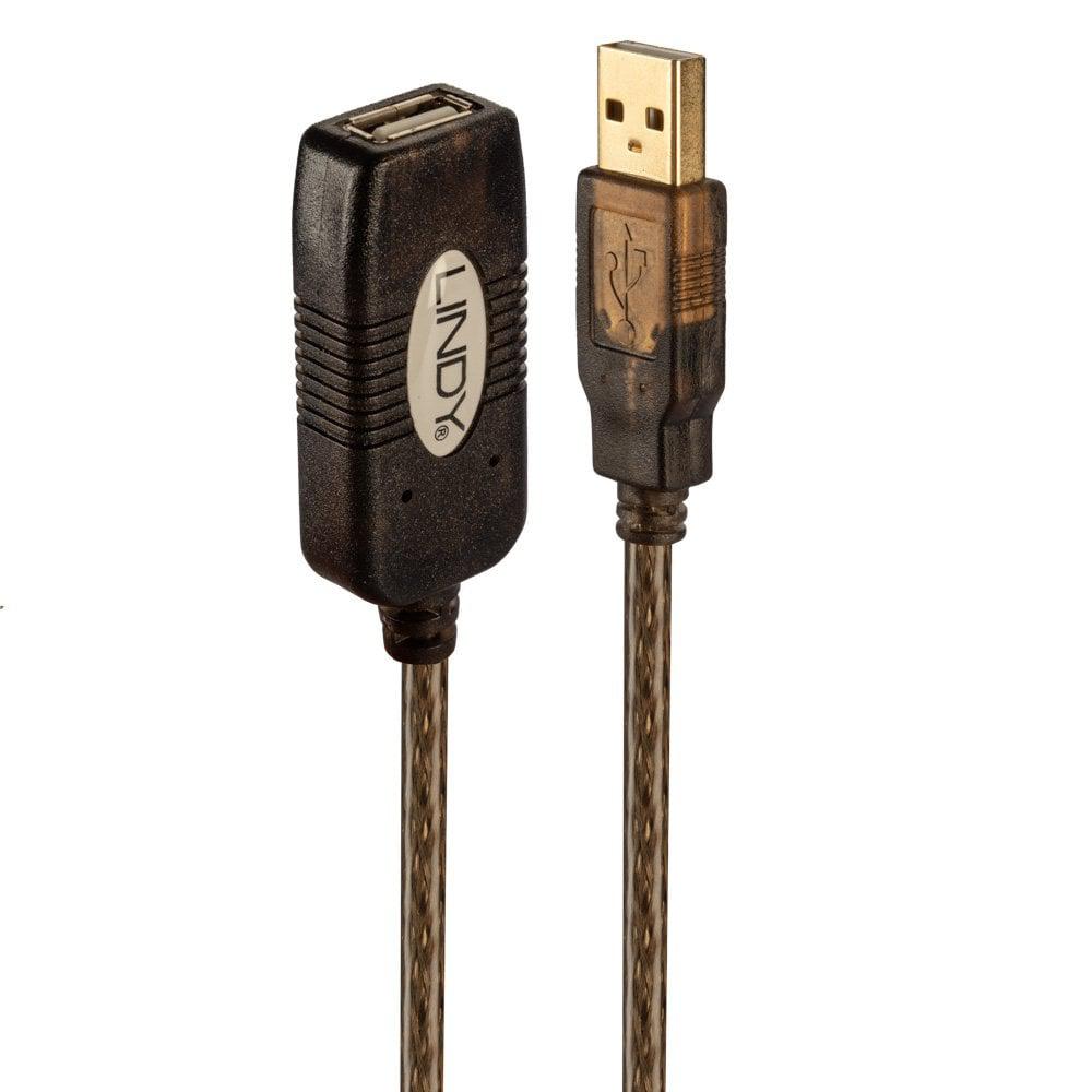 Cablu Lindy LY-42631, USB 2.0 Active Extension Cable USB A Male/USB A Female, 20 m