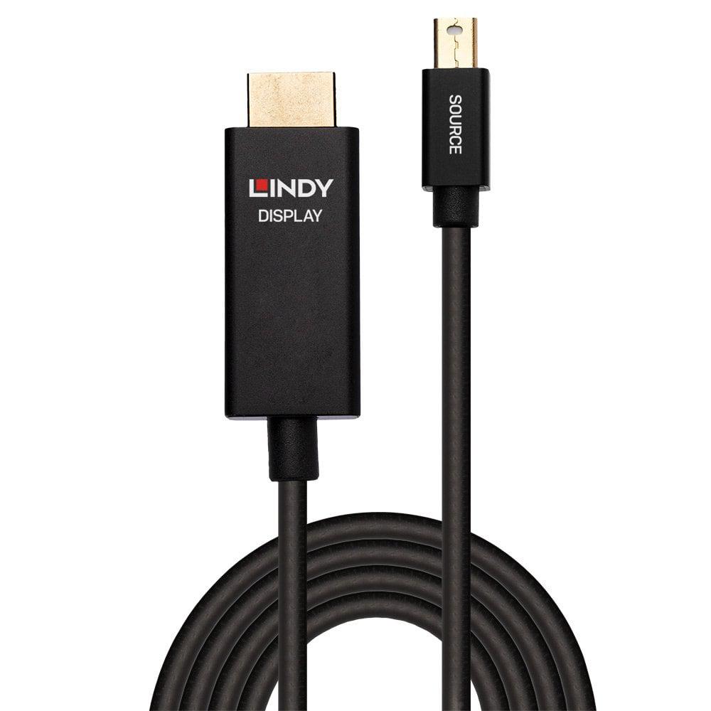Cablu Lindy LY-40922, Mini DisplayPort to HDMI Cable, 2m, negru