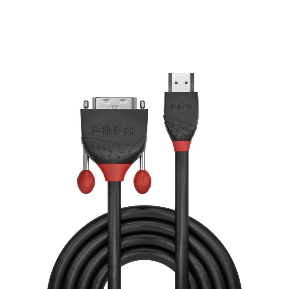 Cablu Lindy LY-36273, HDMI to DVI-D, 3m, Black Line