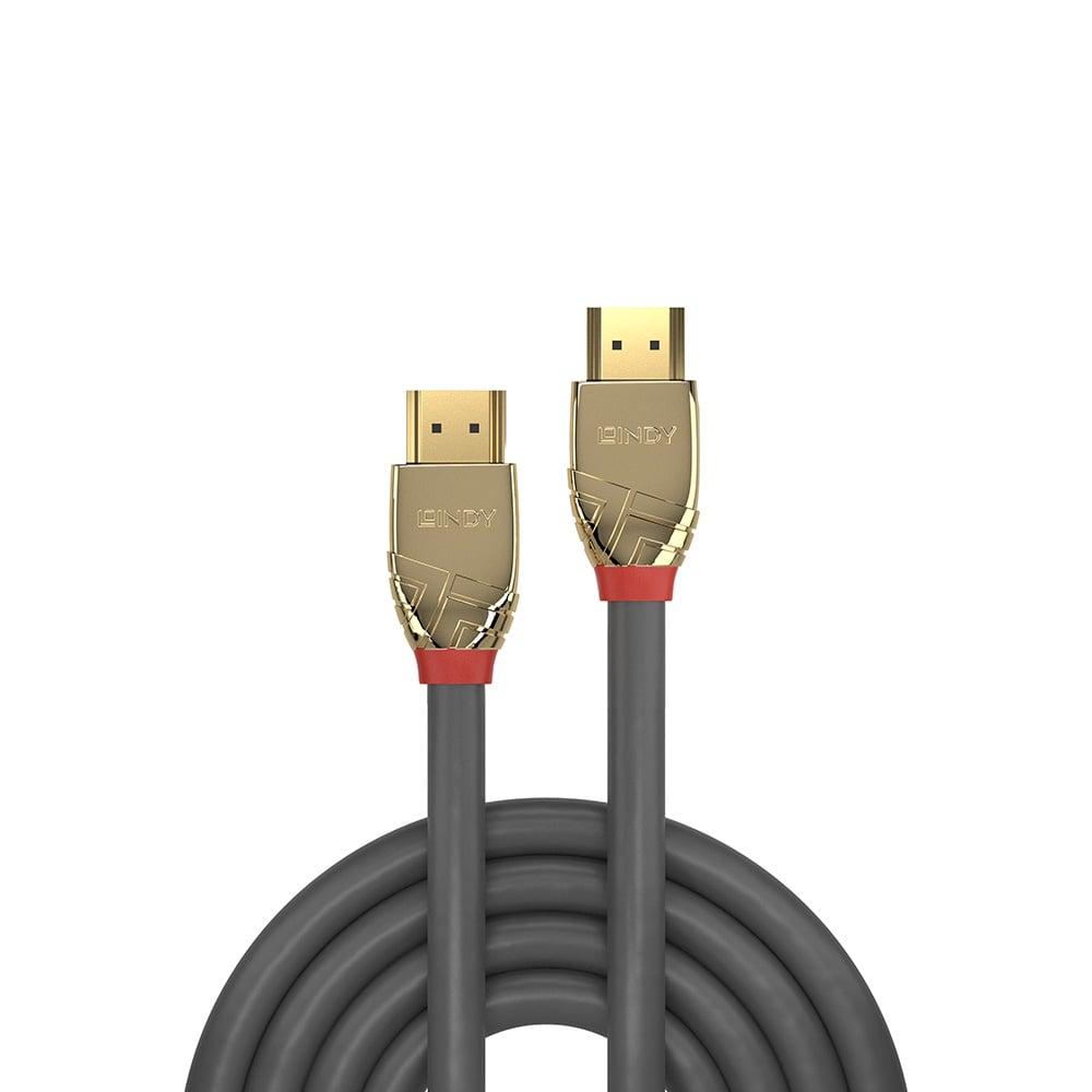 Cablu Lindy LY-37866, Standard HDMI Gold Line, negru