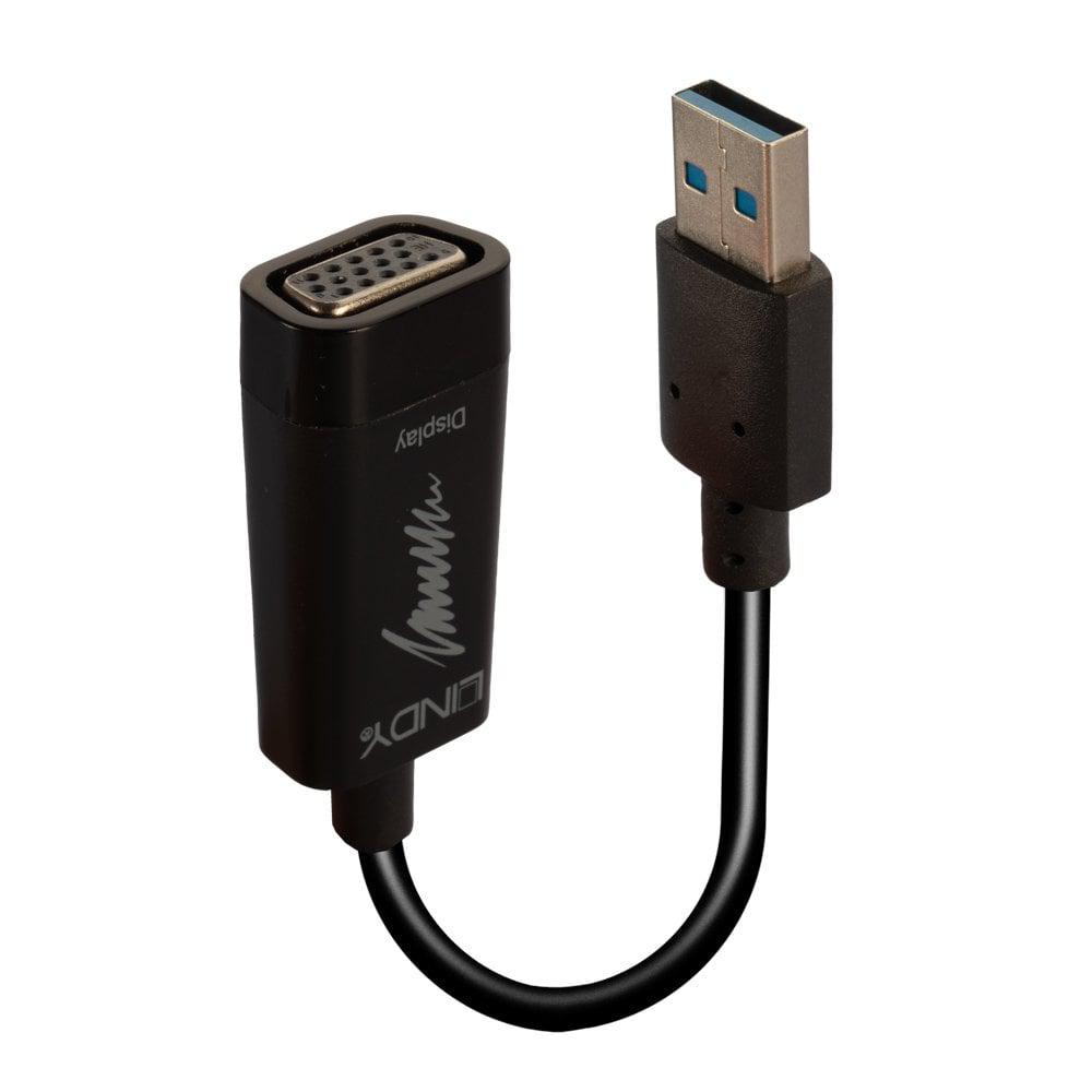 Adaptor Lindy LY-43172, USB 3.0 to VGA, negru