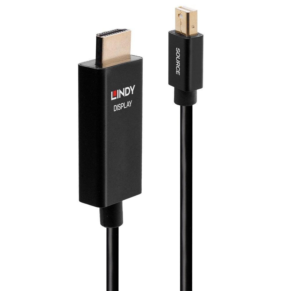 Cablu Lindy LY-40922, Mini DisplayPort to HDMI Cable, 2m, negru