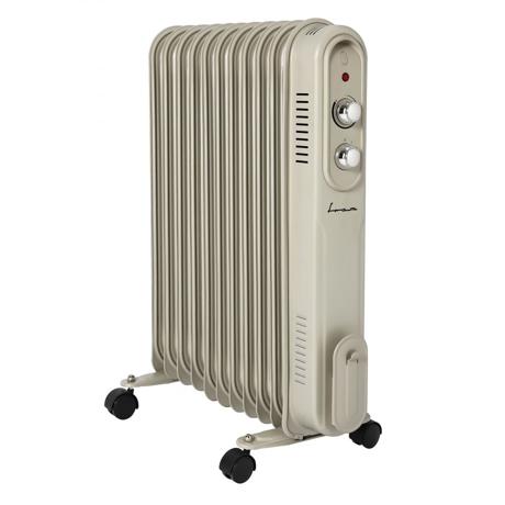Calorifer electric cu ulei Fram FOH-YR11BG, 11 elementi, 2500 W, 3 setari de temperatura, Termostat ajustabil, Protectie supraincalzire, Crem