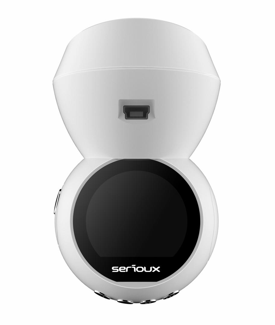 Camera auto DVR Serioux Urban Safety 200, inregistrare FullHD 1080p, 30fps, format video MP4, ecran LCD 1.22", rezolutie ecran 204x240 pixeli, audio stereo, microfon incorporat, unghi vizualiare 130 grade, stocare Micro SD clasa 10, max 64GB, prindere magnetica, rotire 360 grade, inregistrare
