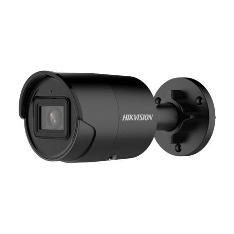 Camera supraveghere Hikvision IP bullet DS-2CD2046G2-IU(2.8mm)(C)black, 4 MP, culoare neagra, low-light powered by DarkFighter,  Acusens -Human and vehicle classification alarm based on deep learning, microfon audio incorporat, senzor: 1/3" Progressive Scan CMOS, rezolutie: 2688 × 1520@ 30fps