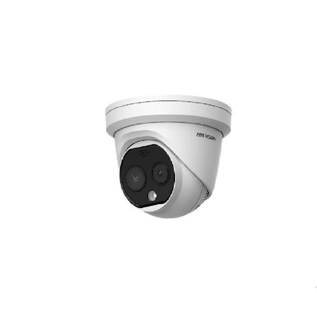 Camera supraveghere cu termoviziune pentru masurarea temperaturii corpului DS-2TD1217B-6/PA; Deep in View, masurare temperatura in timp real, filtrare si alarmare persoane cu temperatura ridicata. Detectie temperatura intre 30 si 45 grade C cu o precizie de 0.5 grade C, 3 reguli de masurare a