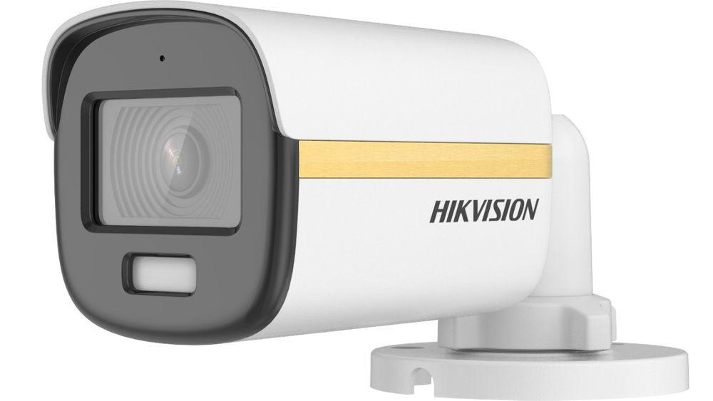 Camera de supraveghere Hikvision Turbo HD Bullet DS-2CE10DFT-FS(2.8mm); 2MP, Color Vu - imagini color pe timp de noapte, senzor: 2 MP CMOS, rezolutie: 1920 × 1080@25fps, iluminare: 0.0005 Lux @ (F1.0, AGC ON), 0 Lux cu lumina alba, lentila fixa: 2.8mm, distanta iluminare: 20metri cu ajutorul luminii