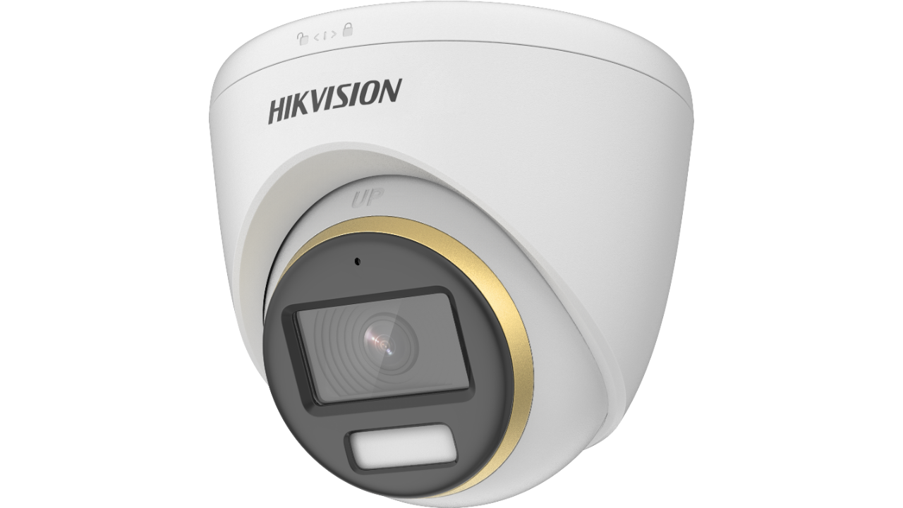 Camera de supraveghere Hikvision Turbo HD turret DS-2CE72DF3T-FS(3.6mm) (O-STD); 2MP, Color Vu - imagini color pe timp de noapte, mirofon audio incorporat, Aperture F1.0, Color Vu - imagini color pe timp de noapte, mirofon audio incorporat, Aperture F1.0, senzor: 2 MP CMOS, rezolutie: 1920 (H) ×