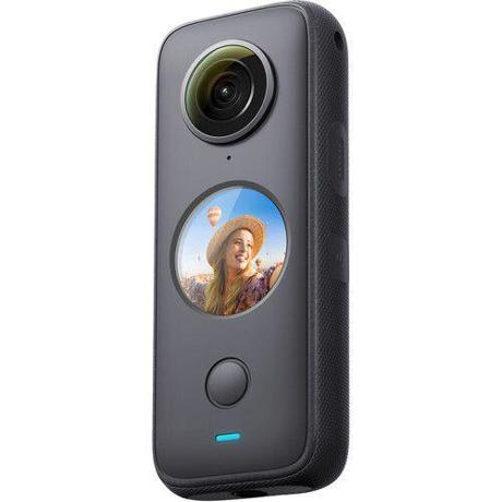 Camera video sport Insta360 ONE X2, 5.7K, 360°, Waterproof(pana la 10 metri), 4 microfoane, Mod Steadycam, InstaPano, Slow Motion, capacitate acumulator 1630 mAh, culoare neagra