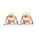 Sticla tritan cu pai si curea , 330 ml , orange, U-Grow