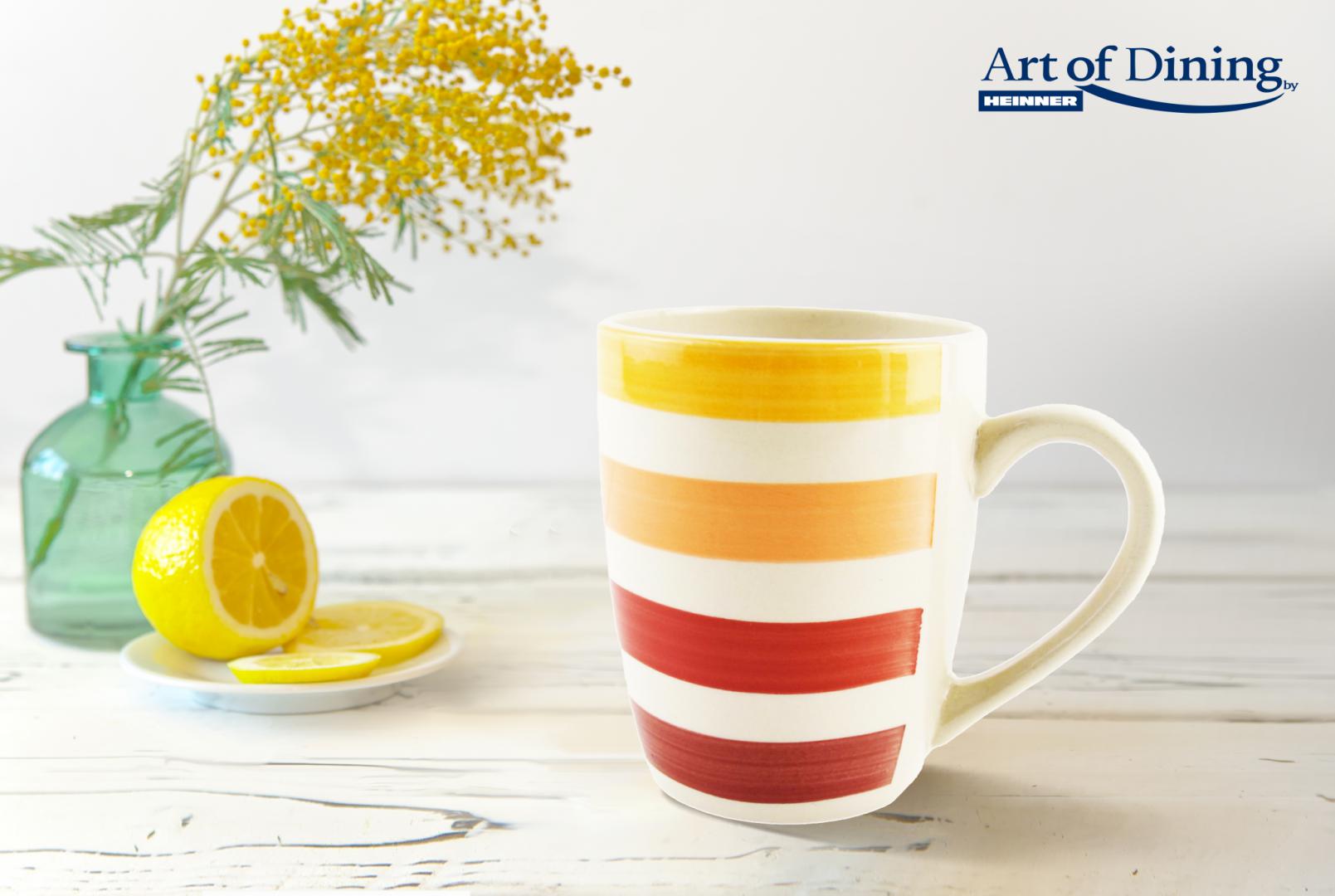 Set 3 bucati x Cana ceramica 354 ml Sara ART OF DINNING BY HEINNER HR-WDF-D354P3 Portocaliu