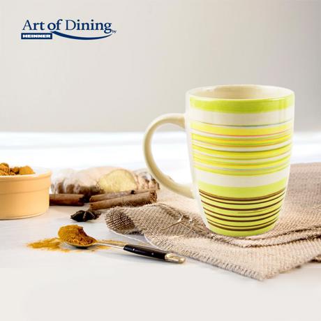 Cana ceramica 285 ml Sara ART OF DINNING BY HEINNER HR-WDF-D285V Verde, D 7.6 cm, H 10 cm