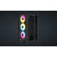 Carcasa Corsair 2000D Airflow RGB Mini-ITX, panou tempered glass, 3x 2.5" drive bays, dimensiune 458x271x200, negru