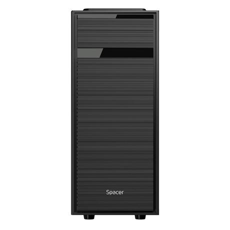 CARCASA SPACER – gaming, Middle Tower, ATX, fara sursa, sticla securizata, USB 2.0 x 2, USB 3.0 x 1, HD-Audio, PSU shroud, black