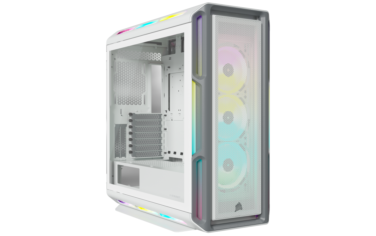 iCUE 5000T RGB Tempered Glass Mid-Tower ATX PC Case — White