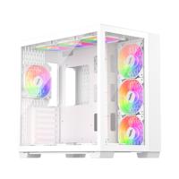 Case MV8(ATX) WHITE, F&L SIDE PANEL: TEMPERED GLASS