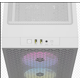 Carcasa Corsair 3000D RGB Mid-Tower, ATX, fara sursa, 3 ventilatoare AR120 RGB Series incluse, alb
