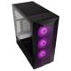 Carcasa Lian Li LANCOOL II M C RGB Mid-Twr Tempered Glass negru, PCI- Slots 7, Preinstalled fans 3x 120 mm