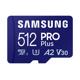 Card de Memorie microSDXC Samsung PRO Plus MB-MD512SB/WW 512GB, Class 10 + adaptor
