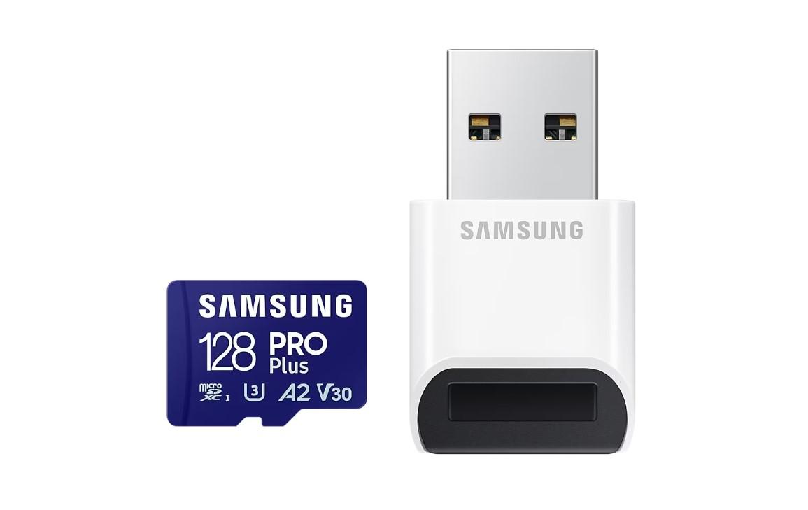 MicroSDHC PRO PLUS 128GB, Class10/Grade 3 cu cititor de carduri