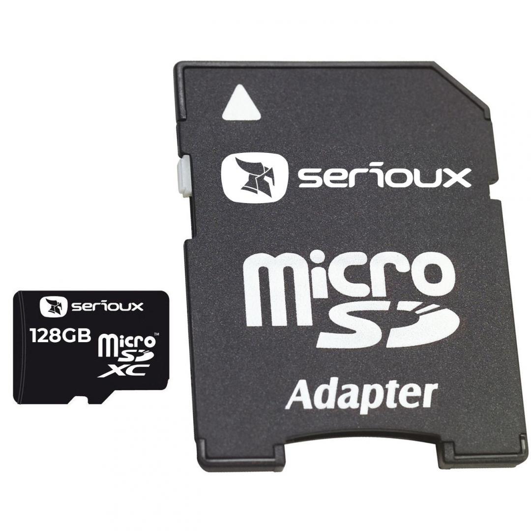 Micro Secure Digital Card Serioux, 128GB UHS-I, SFTF128AC10, Clasa 10, cu adaptor SD