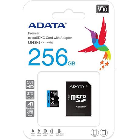 Card de Memorie MicroSD ADATA Premier, 256GB, Adaptor SD, Class 10