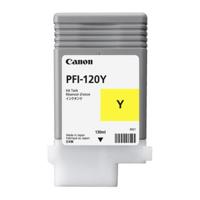 Cartus cerneala Canon PFI-120Y, yellow, capacitate 130ml, pentru Canon TM 200/205/300/305.