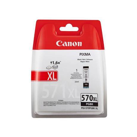 Cartus cerneala Canon PGI-570XL PGBK, pigment black, capacitate 22ml, pentru Canon Pixma MG6850/MG6851, Canon Pixma MG5750/MG5751, Canon Pixma MG7750/MG7751/MG7752.