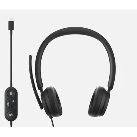 Casti Microsoft Modern USB-C, cu fir, negru