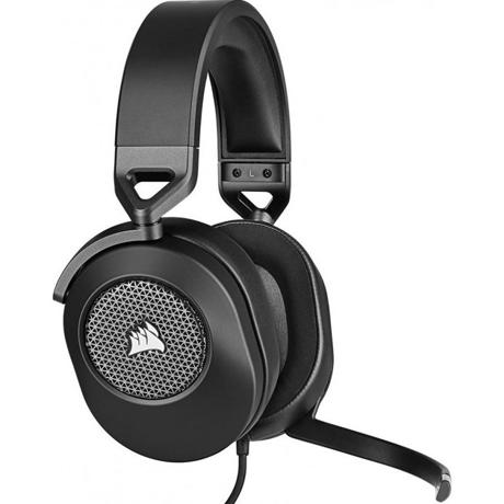 Casti Gaming cu microfon Corsair HS65 Surround, Dolby Audio 7.1, Over- head, 20Hz - 20 kHz, 32k Ohms @ 1 kHz, Lungime cablu: 1.8m, adaptor 3.5mm la USB, carbon