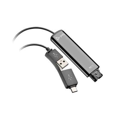 Adaptor USB HP 786C6AA Poly DA75 USB to QD TAA Compatibilitate cu Poly Soundstation 2, Poly Soundstation IP 600, Poly Soundstation Duo, Poly Trio C60, Poly Trio 8800, Poly Trio 8300, Poly Trio 8500